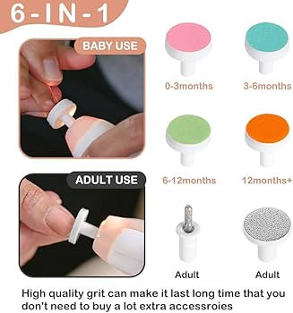 haakaa Baby Nail Trimmer Electric Safe Baby Nail Clippers Baby Nail File Kit Manicure Set, Trim P... | Amazon (US)