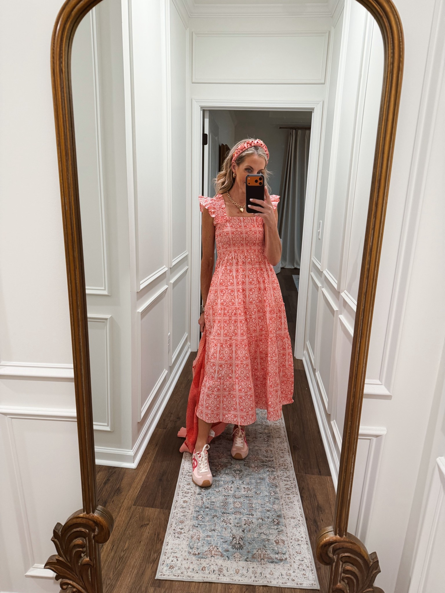 I know a good theme. This dress is definitely a splurge from Hill house, but it comes in so many different color options. I have it here in the Sweetheart hearts wearing a size extra small paired it with this oversized heart cardigan from Amazon a save in a splurge.  

#LTKgrwm #LTKootd #LTKValentine