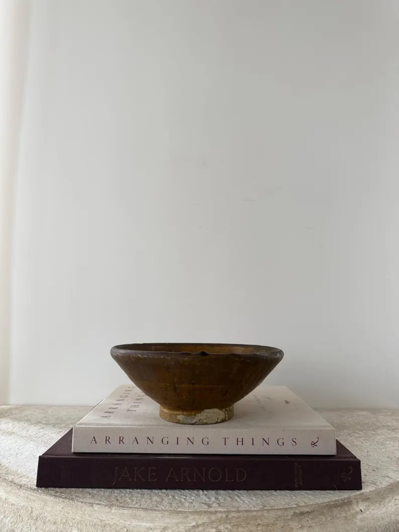Handmade Tamegroute Mustard Yellow Bowl, Moroccan Ceramics, Rustic Glazed Bowl, Wabi Sabi Decor, ... | Etsy (US)