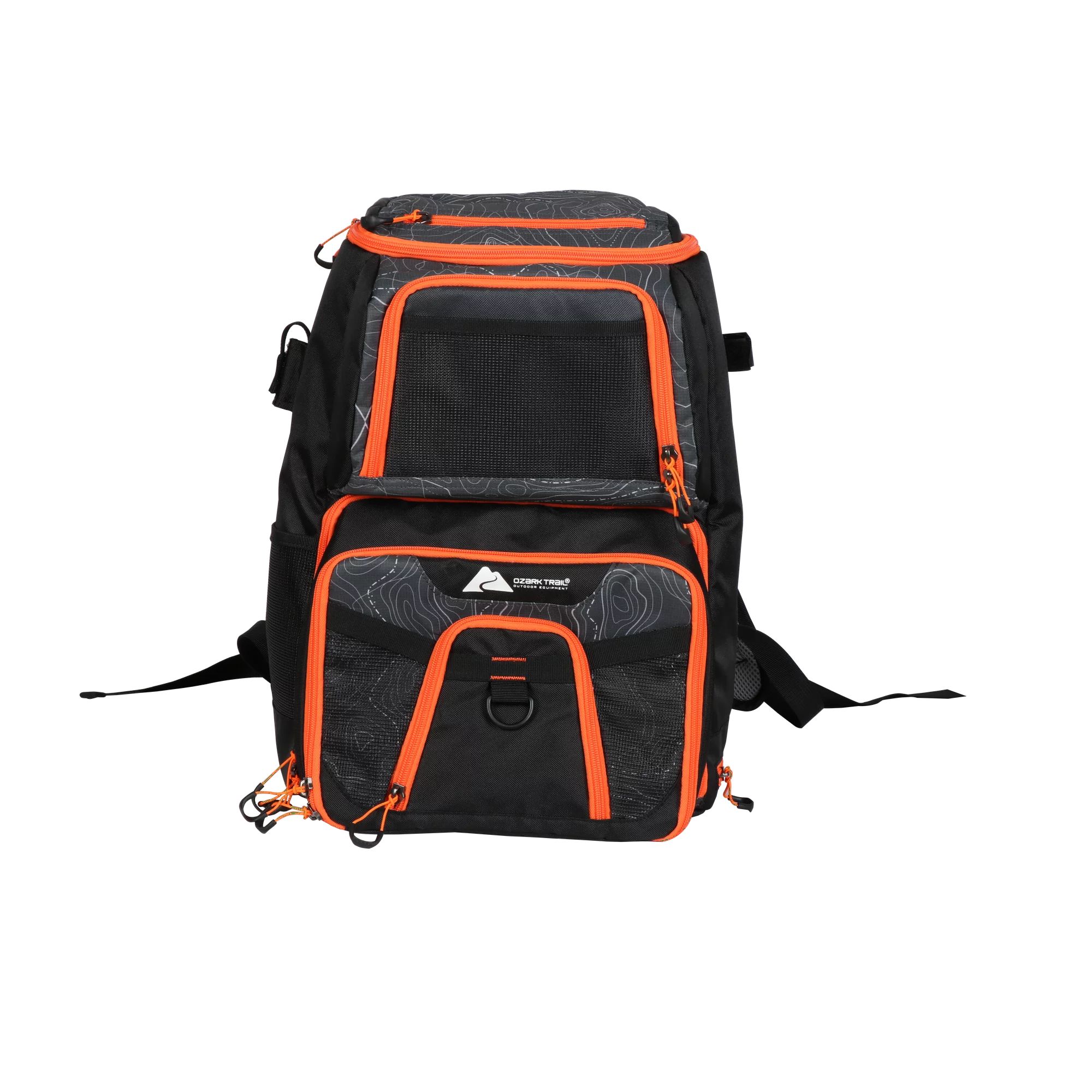 Ozark Trail Elite Fishing Tackle Backpack with Bait Cooler, Black | Walmart (US)