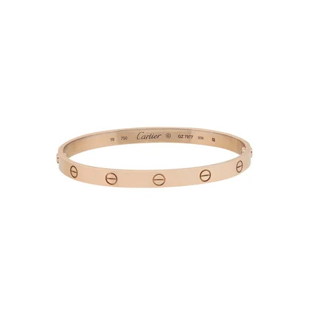 Cartier Love Bracelet 18K Rose Gold Size 19 Old Style | Walmart (US)