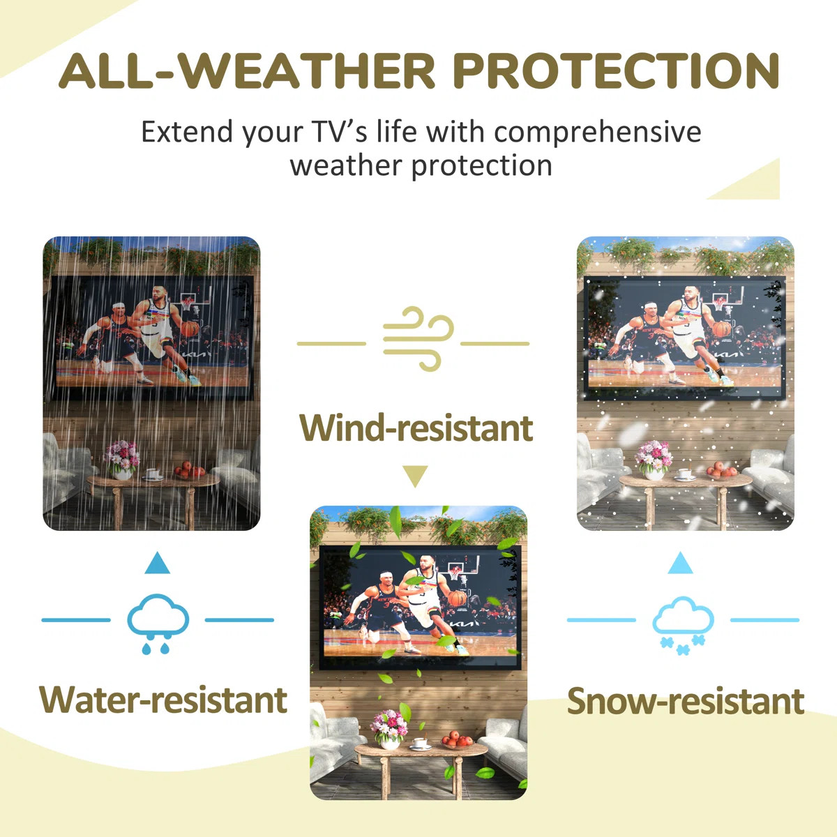 65-In Weatherproof Outdoor Tv Enclosure With Tv Mount | Wayfair North America