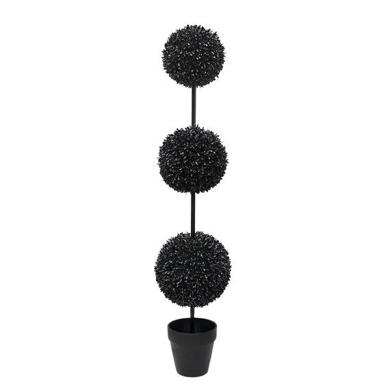 My Texas House Artificial 3-Ball Topiary, Black, 4' | Walmart (US)