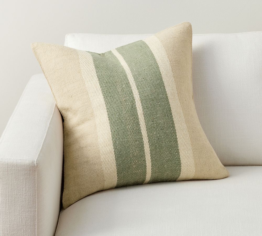 Triston Reversible Striped Pillow | Pottery Barn (US)