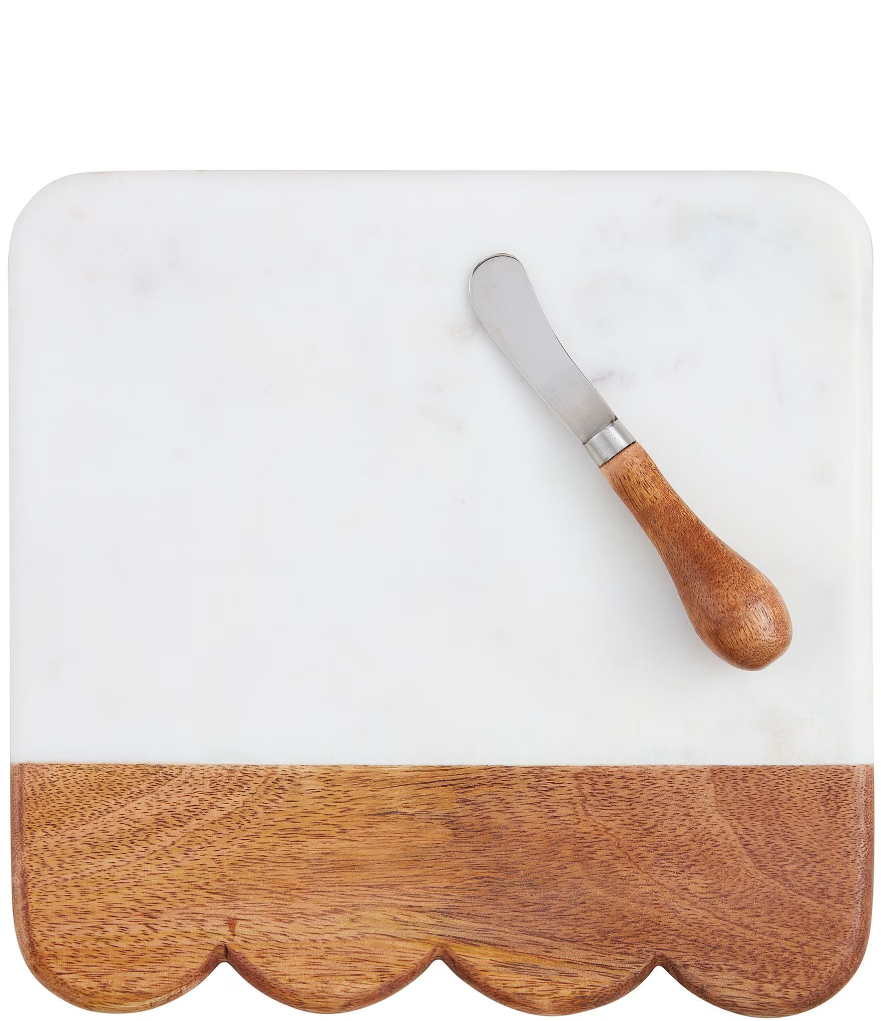 Happy Everything Scalloped Wood & Marble Board Set | Dillard's