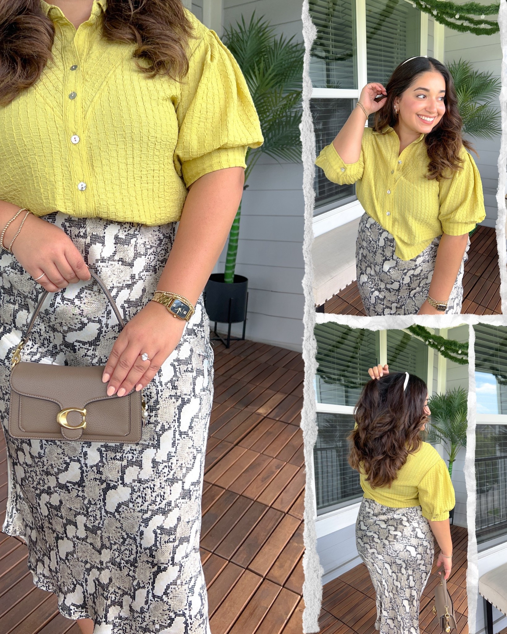 Did I plan this outfit around the skirt or the top? Yes 🤭

I’ve had this snakeskin printed skirt from @hm for years, and I’ve been meaning to wear this top but wasn’t sure what to pair it with. Then it hit me last night— if you treat printed skirts like a neutral, most tops will work with them! 💭

Try this styling tip next time you’re stuck — and send it to a friend who loves bold prints! 💌✨
.
.
.
Search 🔍: satin midi skirt outfit ideas, midi skirt outfit, satin skirt outfit, snake print outfit idea, green outfit idea, Sunday outfit idea, summer outfit ideas 
#summer2025 #orlandofl #summeroutfitideas 

#LTKStyleTip #LTKSeasonal #LTKMidsize
