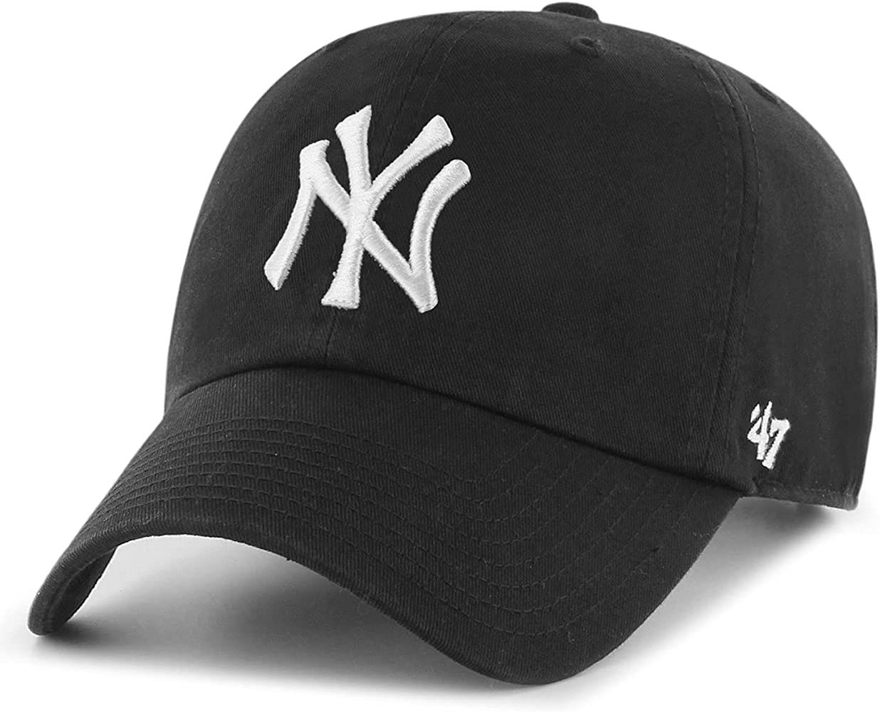 '47 MLB New York Yankees Brand Clean Up Adjustable Cap, One Size, Black | Amazon (US)