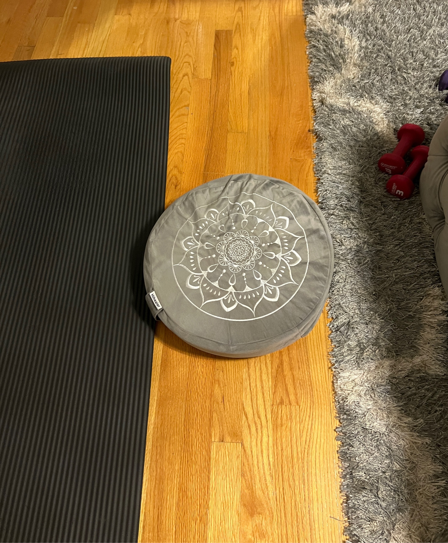 Meditation will change your life. Part of my morning routine that’s a must! Get a meditation pillow and focus on your breath for 20 min in the morning and night of possible but just once a day will make an impact on your well being. Grey boho meditation pillow

#LTKFitness #LTKActive #LTKHome