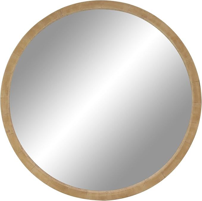 Deco 79 Wood Room Wall Mirror Minimalistic Entryway Mirror, Wall Mounted Mirror 40" x 3" x 40", B... | Amazon (US)