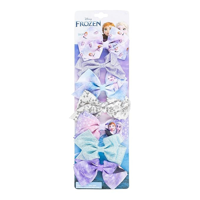Disney Frozen II Girls 7 Piece Princess Hair Bow Set, Alligator Clip, Accessories for Ages 3+ | Amazon (US)
