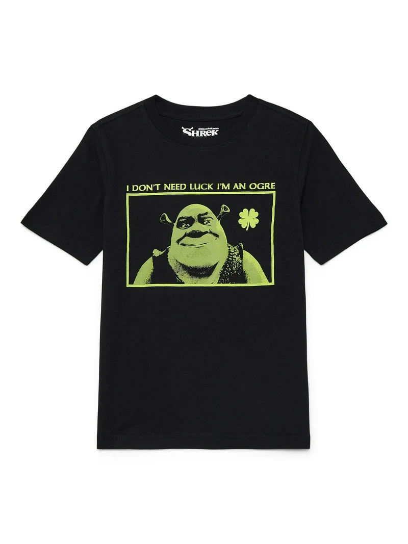 Shrek Little Boys and Big Boys St. Patrick's Day Graphic Tee with Short Sleeves, Sizes 4-18 | Walmart (US)