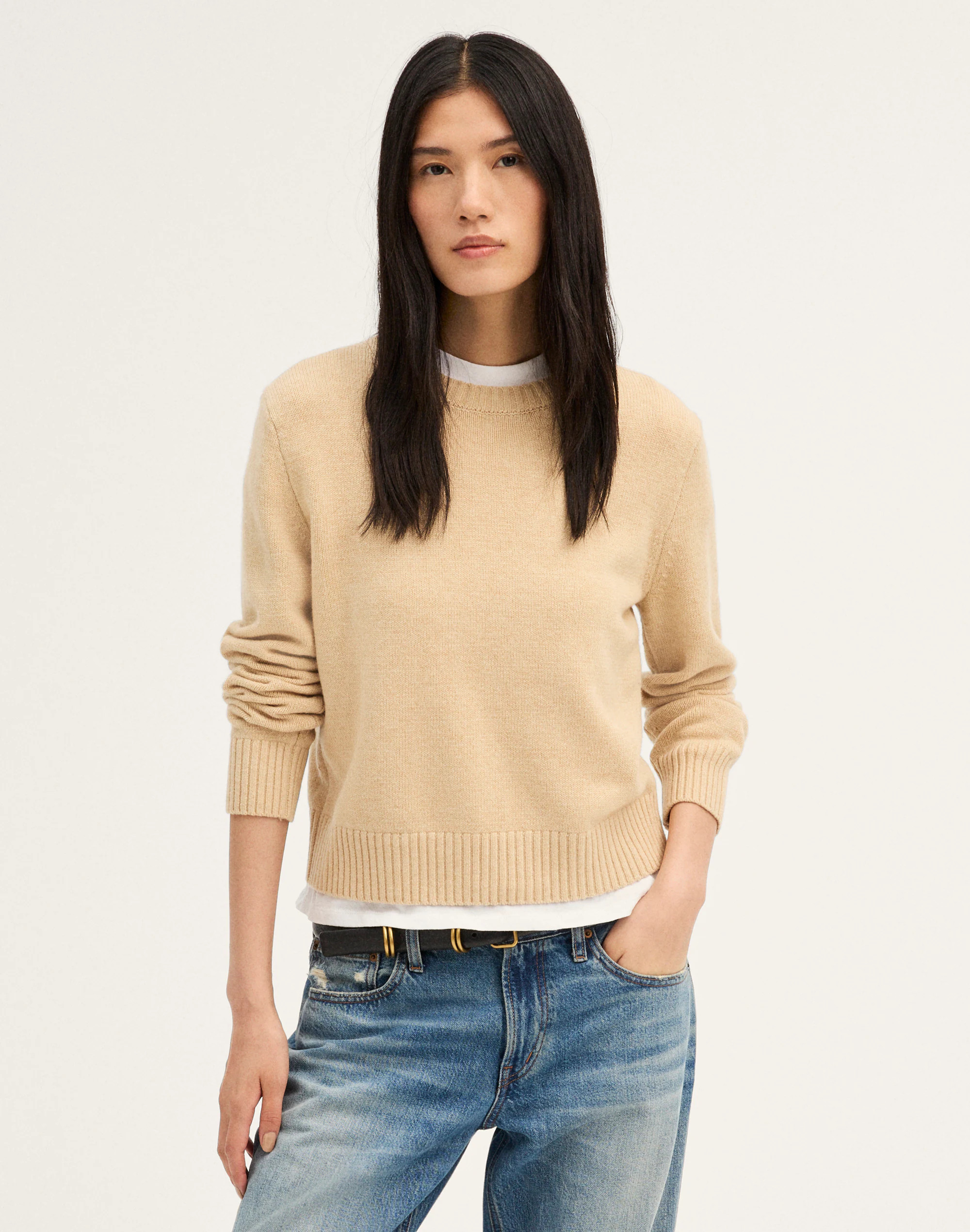 The Mila Crewneck in 100% SoftWool | Madewell