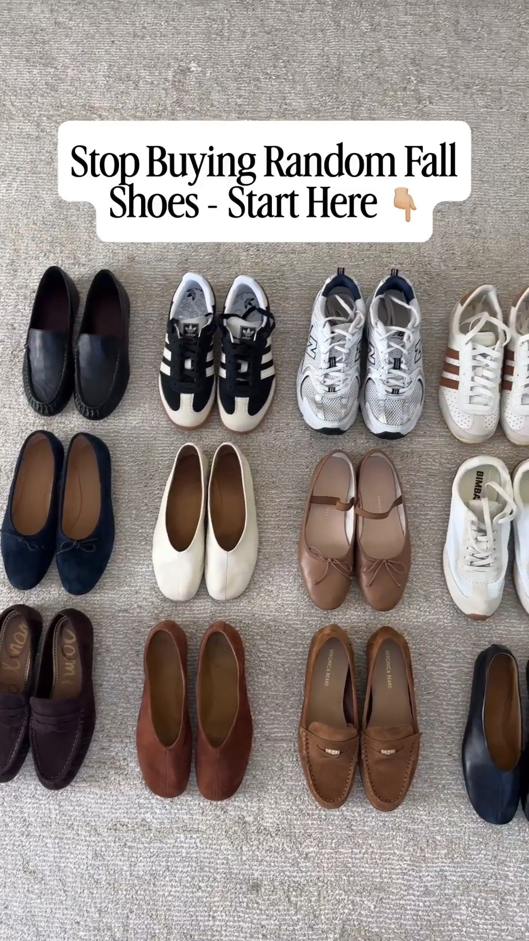 My early Fall shoe lineup. No new out of the box silhouettes. Simple basics that I’ll wear again next year. 

Vince black loafers 5
Madewell suede ballet flats 5.5 - old
Sam Edelman brown loafers 5
Adidas Samba size 5
Reformation cream flats 5
Reformation Cognac suede flats 5. Run a half size small
New Balance 530’s 5.5
Loeffler Randall Leonie flats 5.5
Veronica Beard loafers 5.5
Adidas Japans 5
Bimba Y Lola sneaker s5. Run big
Reformation black flats 5
Varley sneakers 6 - run roomy
Adidas Japan Lux 5
Madewell suede flats 5 - old.

#LTKOver40 #LTKPetite #LTKmomlife