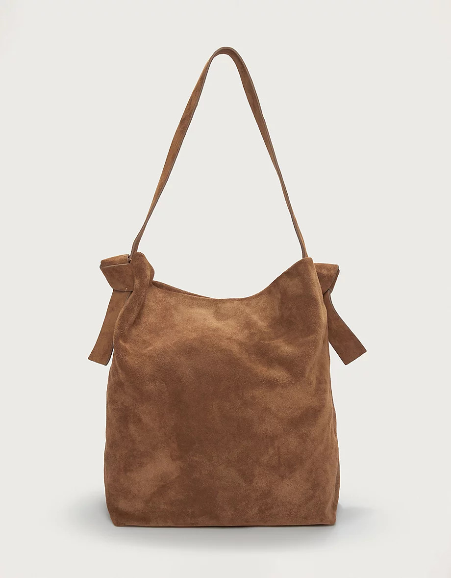 Pembroke Knot Large Suede Tote | The White Company UK & ROW