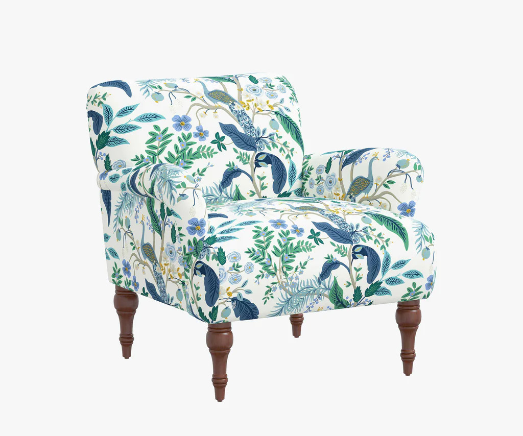 Bristol Armchair - Peacock | Rifle Paper Co.