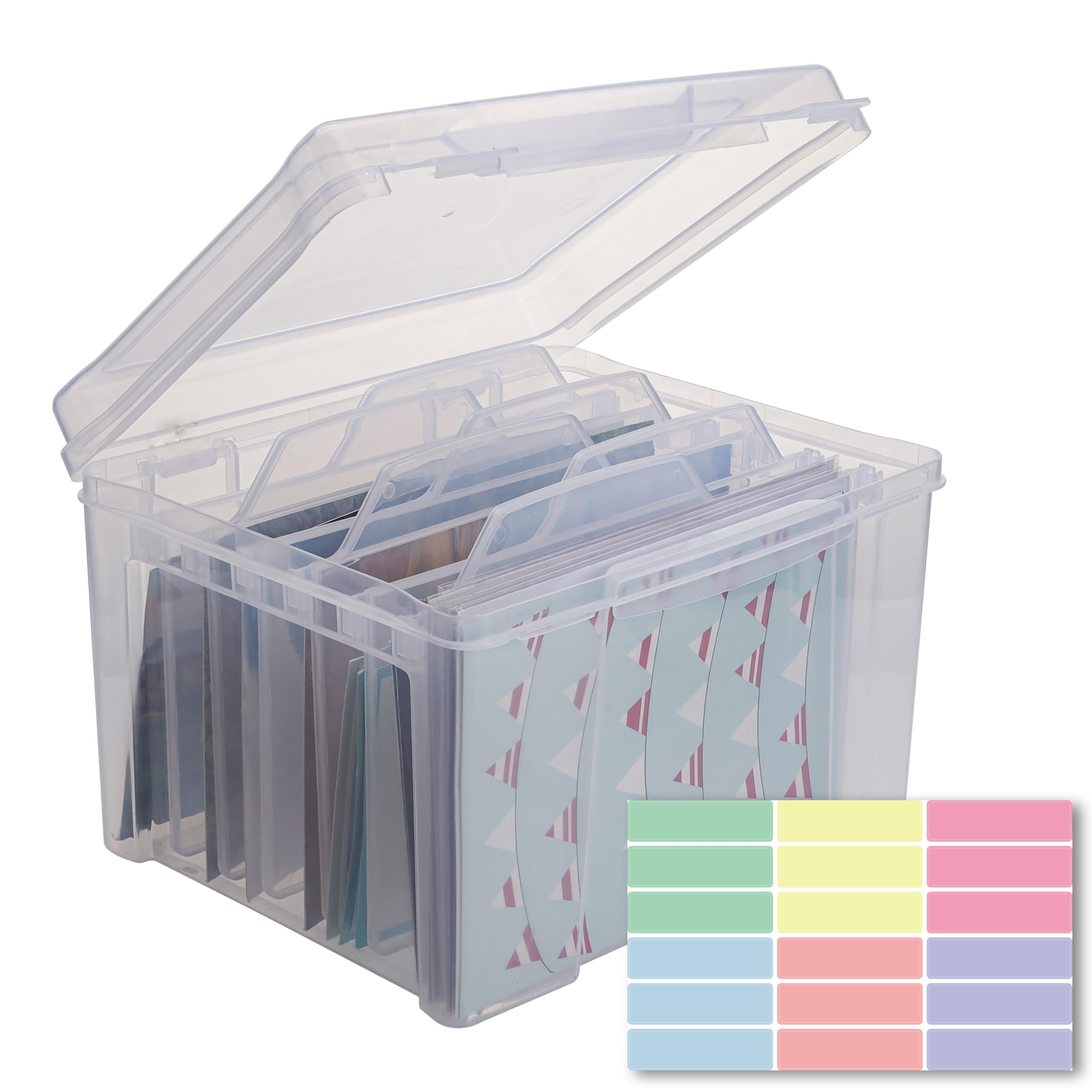WRVCSS Greeting Card Storage & Organizer Box with 6 Removable Dividers for Holiday Birthday Get W... | Amazon (US)