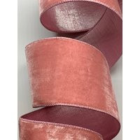 2.5"" Or 4"" Rosy Pink Velvet Luster Ribbon ~ Farrisilk Designer 10 Yard Roll | Etsy (US)