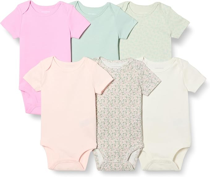 Amazon Essentials Unisex Babies' Short-Sleeve Bodysuits | Amazon (US)