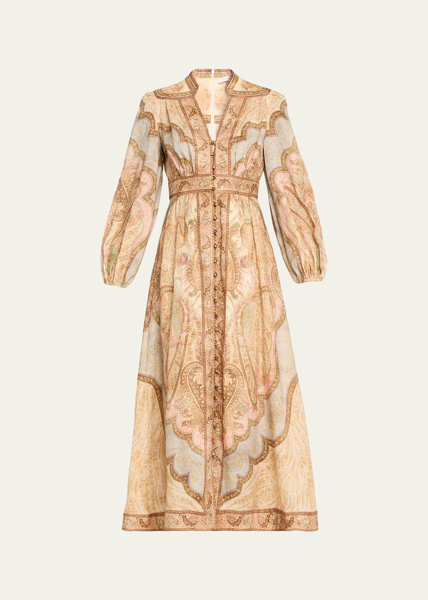 Zimmermann Wanderlust Plunge Midi Dress | Bergdorf Goodman