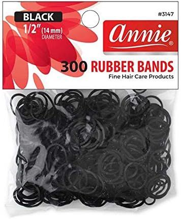 Amazon.com : Annie 300 Rubber Bands Small One Size 1/2' Black : Beauty & Personal Care | Amazon (US)
