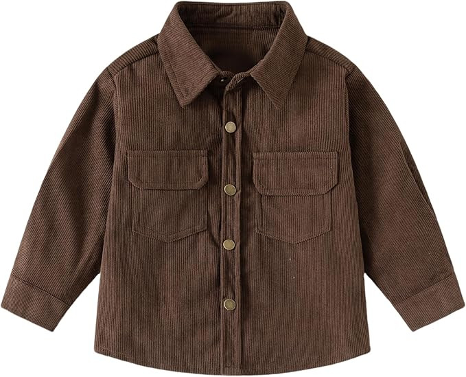 Toddler Boys Corduroy Button Down Shirt Kids Spring Fall Casual Long Sleeve Shirt Jacket Lightwei... | Amazon (US)
