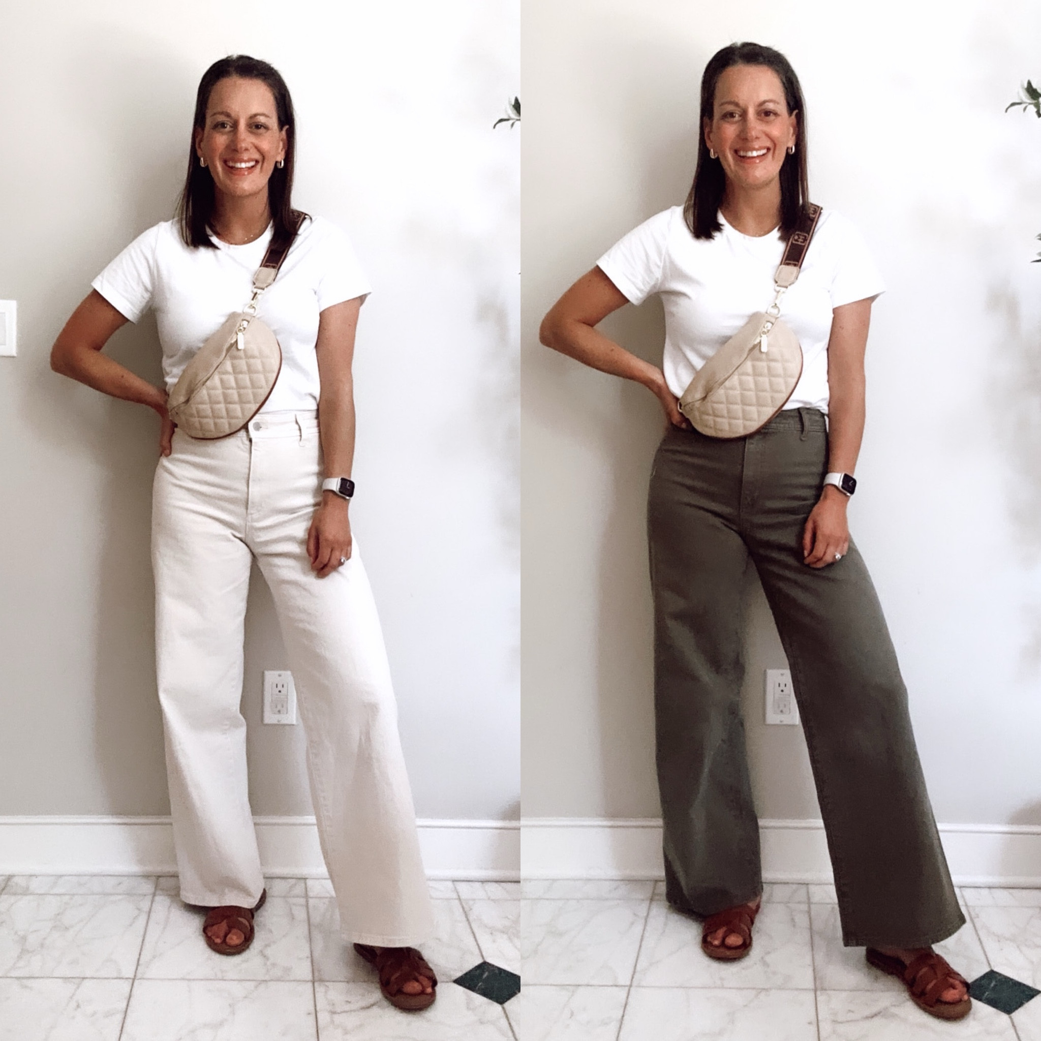 Target wide leg pants! Run true to size to slightly small. White tee runs true to size.



#LTKover40 #LTKfindsunder50 #LTKstyletip
