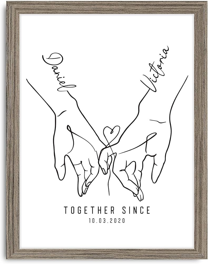 Holding Hand Framed Canvas, Personalized Gifts for Boyfriend Girlfriend Husband Wife, Custom Canv... | Amazon (US)