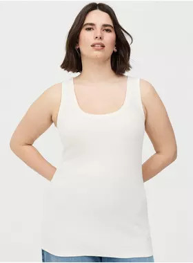 Cotton Modal Rib Scoop Tank | Torrid (US & Canada)