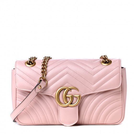 GUCCI

Calfskin Matelasse Small GG Marmont Shoulder Bag Perfect Pink | Fashionphile