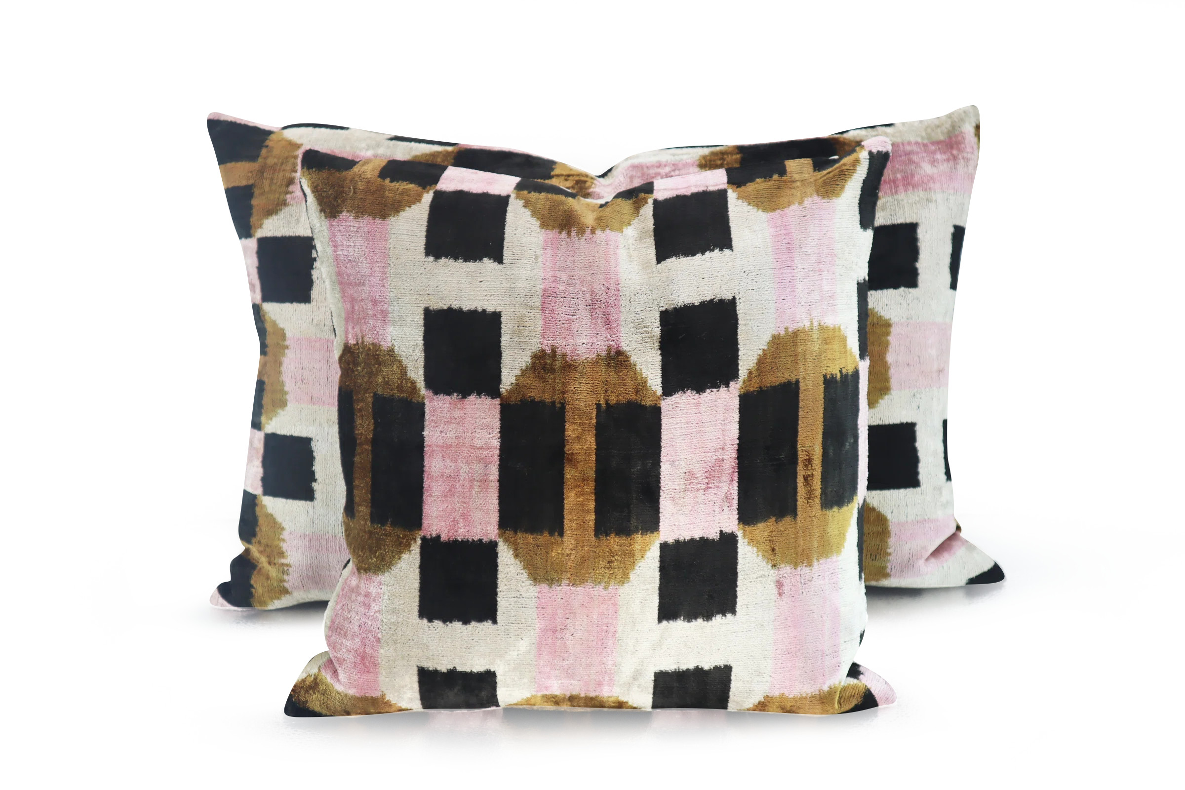 Geometric Shapes Velvet Throw Pillow | Wayfair North America