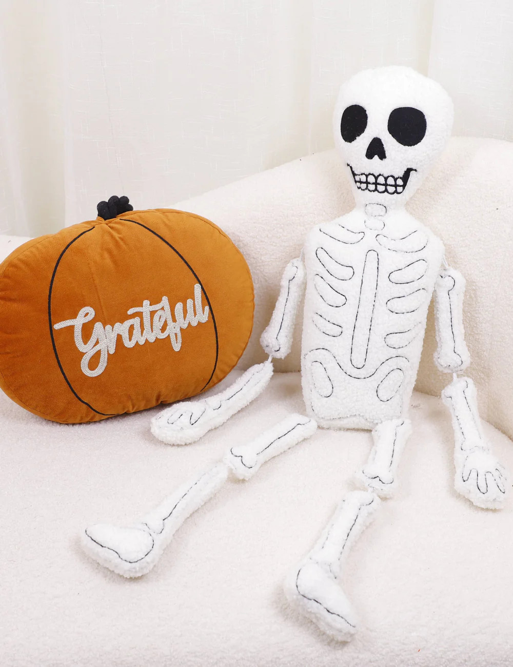 TSC x Tia Booth: Skeleton 3D Shaped Pillow | The Styled Collection