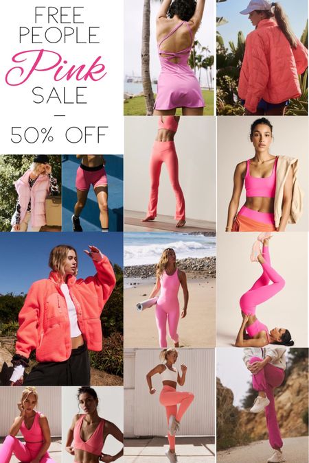 Free People Movement Pink sale 
50% off select items 

 

#LTKfitness #LTKsalealert