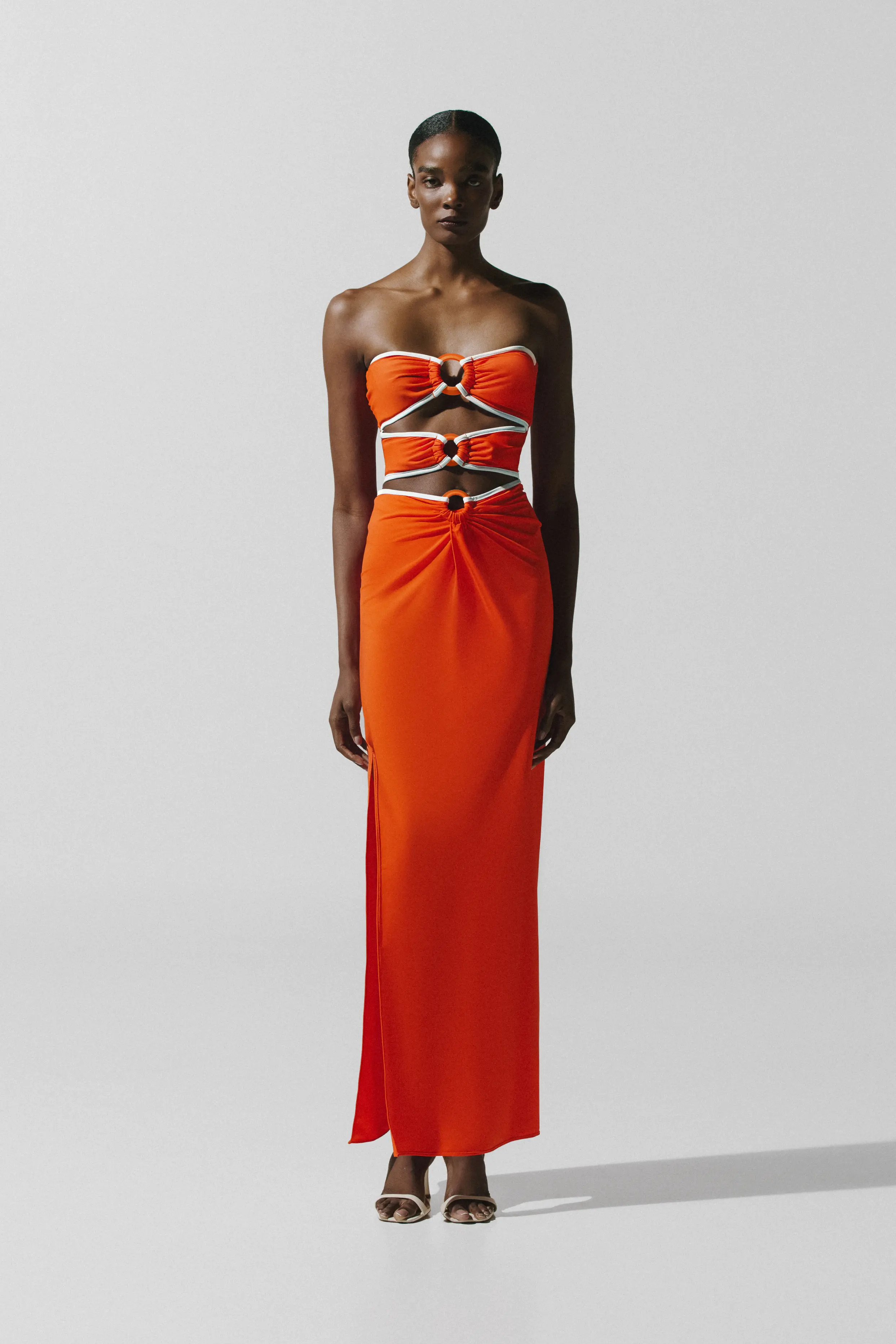 Zur Maxi Pareo Orange in Lycra - High Summer 26 | BAOBAB INT