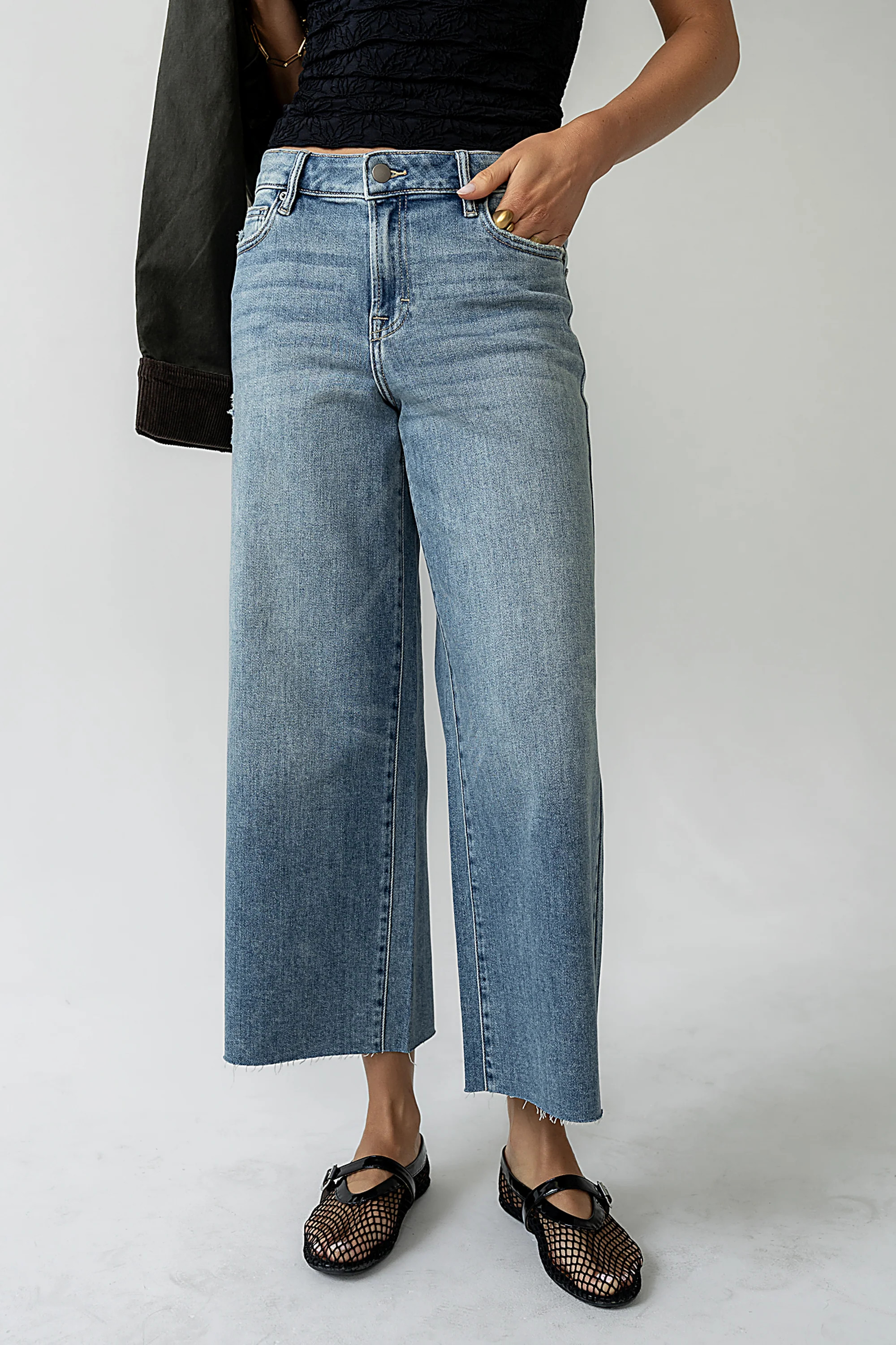 Colette Wide Leg Jeans in Vintage Medium Wash | Böhme US