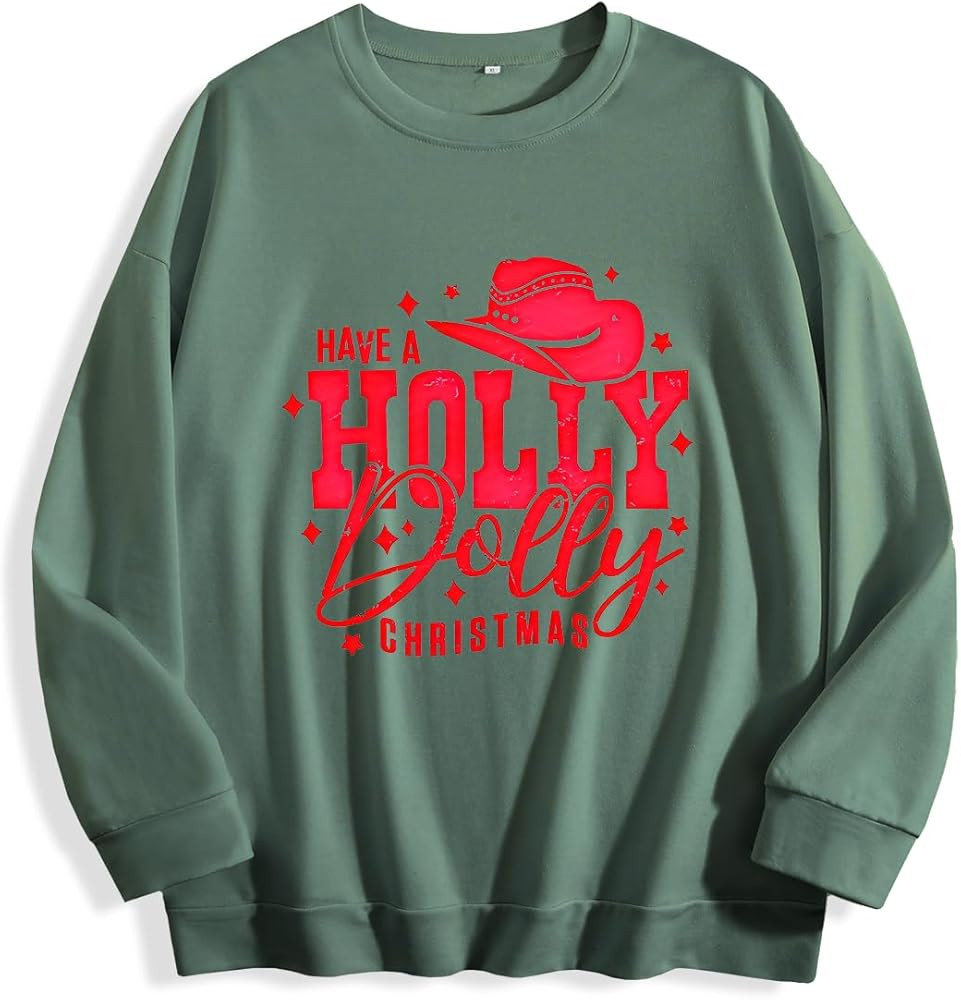 Country Music Have A Holly Dolly Christmas Nashville Women's Lightweight Hoodie, Soft Round-Neck ... | Amazon (US)