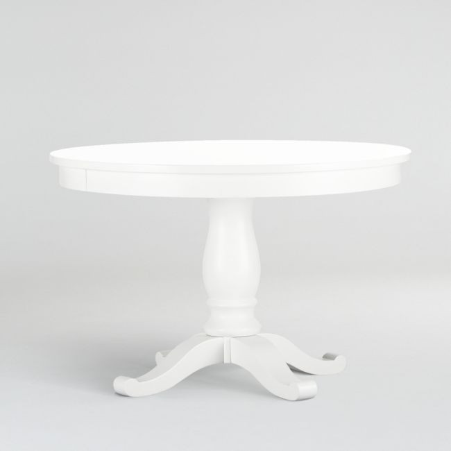 Avalon 45" White Extension Dining Table | Crate & Barrel