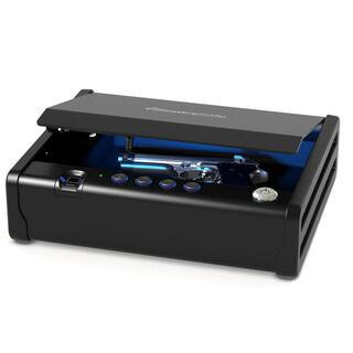 Biometric Gun Safe for 1 Pistol with Fingerprint Lock and Interior Lights | The Home Depot