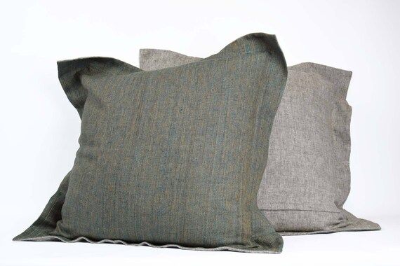 Large luxury linen cushion  Oxford edge linen cushion  Large | Etsy | Etsy (UK)