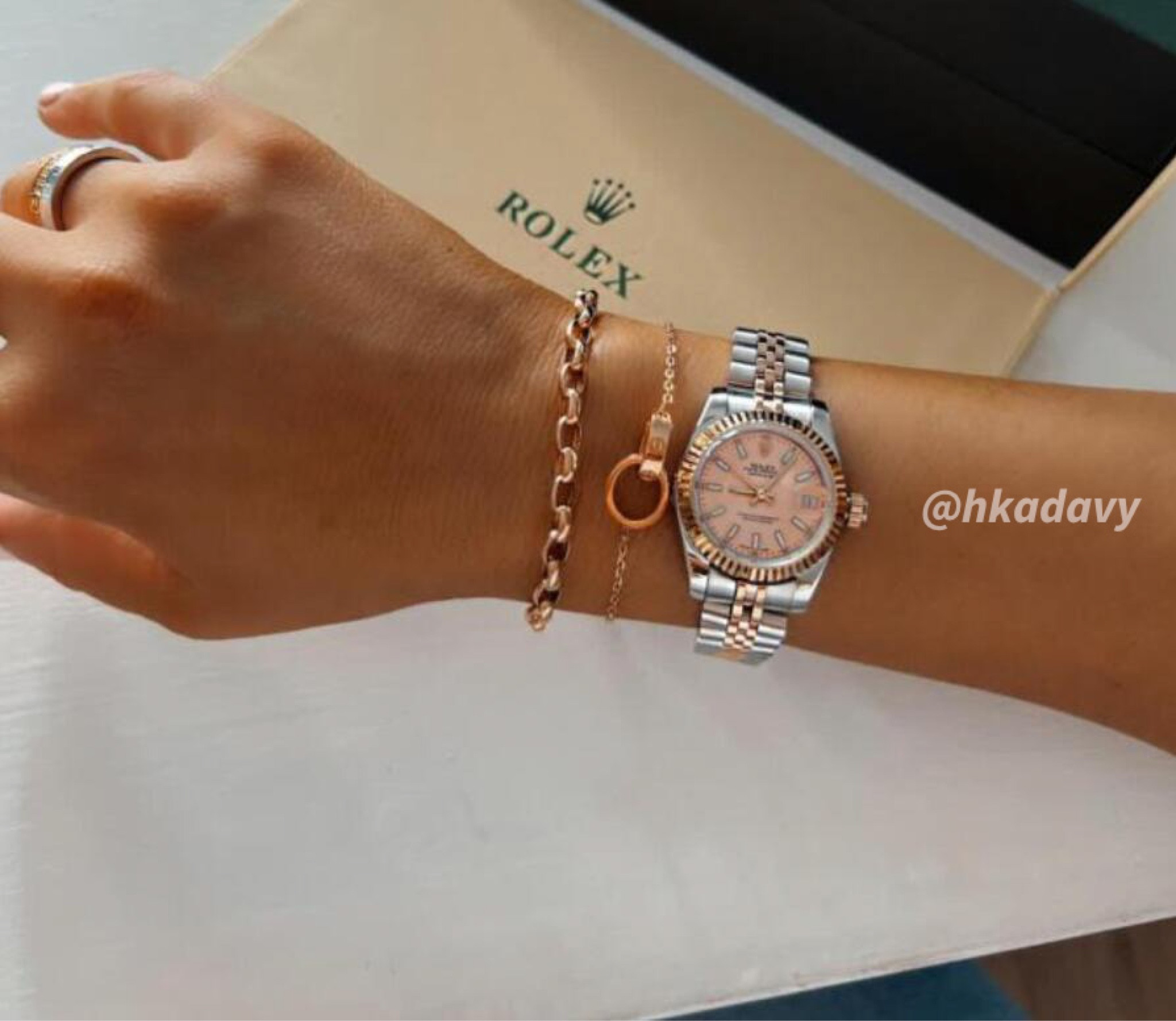 Rose Gold Rolex #dhgate #designerfinds 