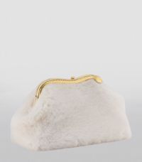 Shearling Serpentine Clutch Bag | Harrods