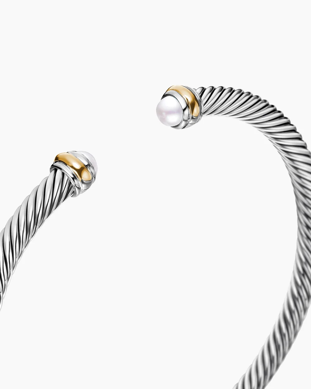 David Yurman | Classic Cable Bracelet in Sterling Silver with 18K Yellow Gold, 4mm | David Yurman