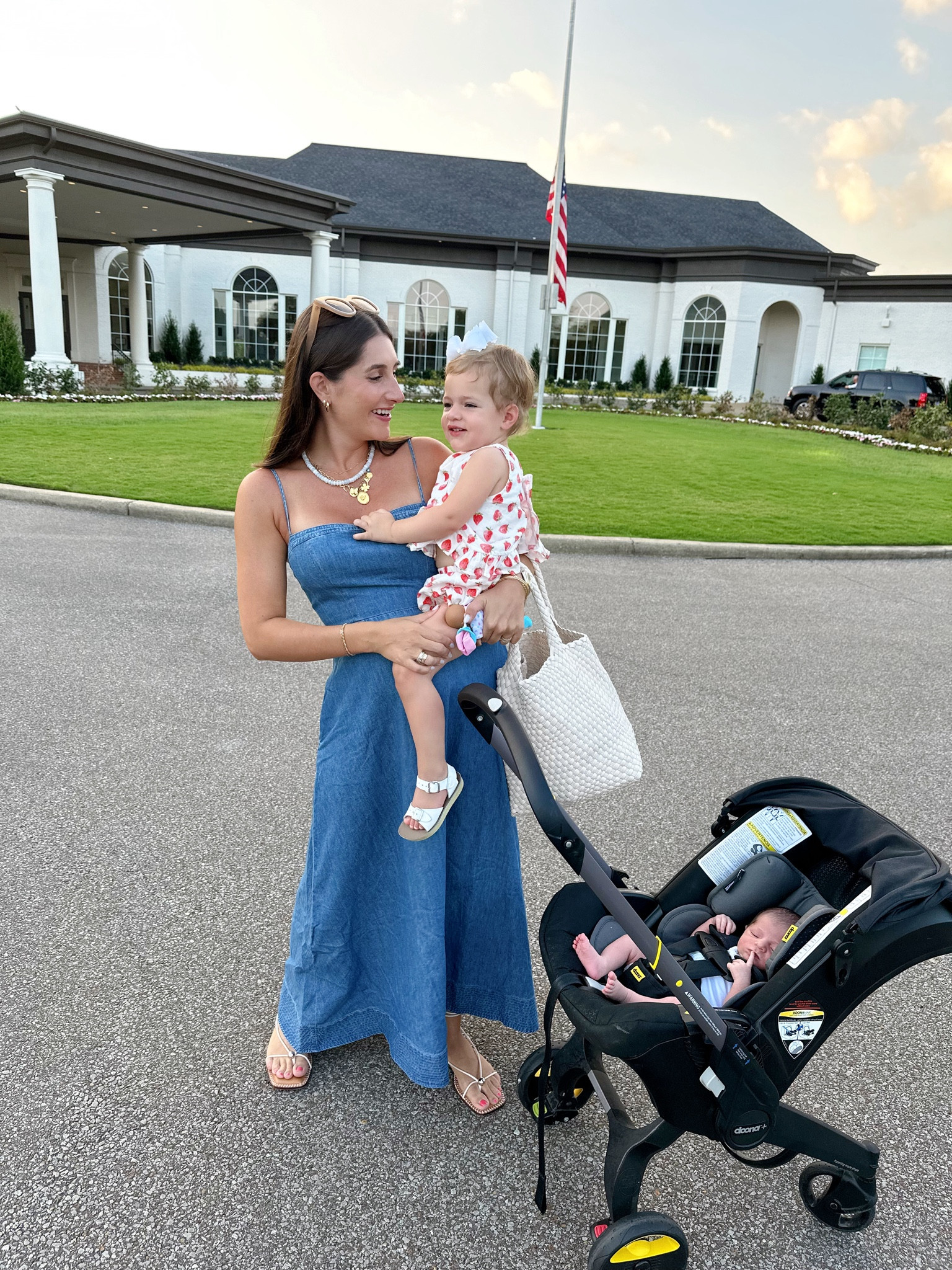 Wearing an xs in this denim dress! 🩵 

#LTKKids #LTKBaby #LTKFamily