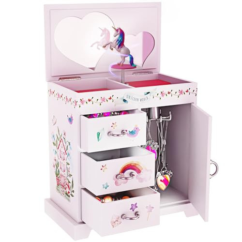 Pretty Me Unicorn Musical Jewelry Box for Kids - Gifts for Girls, Ages 3-8, Best Princess Room Toys Gift for Age 3, 4, 5, 6, 7, 8 Year Old Little Girl - Birthday Present Toy Ideas Music | Amazon (US)