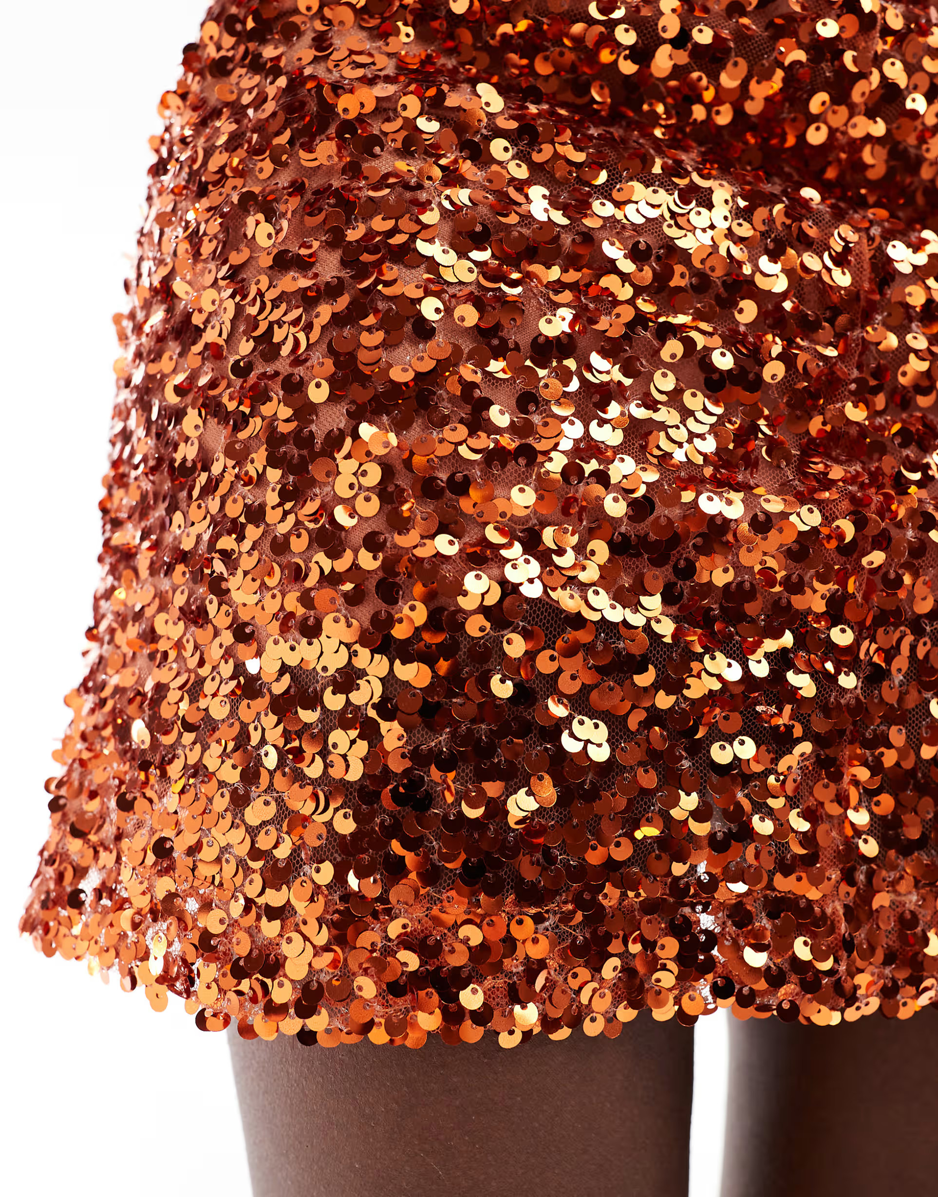 ASOS DESIGN - Mini-jupe à sequins - Orange | ASOS (Global)