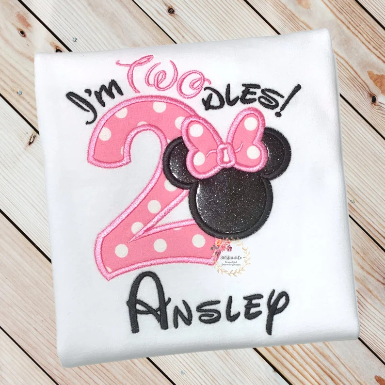 Minnie Mouse 2nd Birthday Shirt, Minnie Mouse Twodles Birthday Shirt, 2nd Birthday Disney Shirt, ... | Etsy (US)