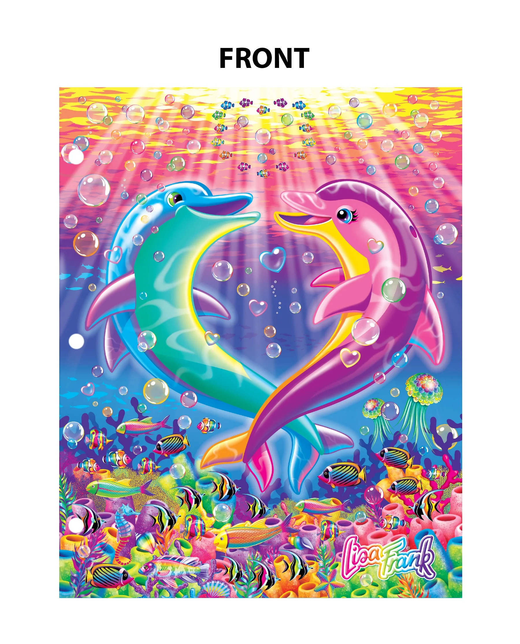 Lisa Frank Glitter 2 Pocket Paper Folder, 3-Hole Punched, Assorted Designs - Walmart.com | Walmart (US)