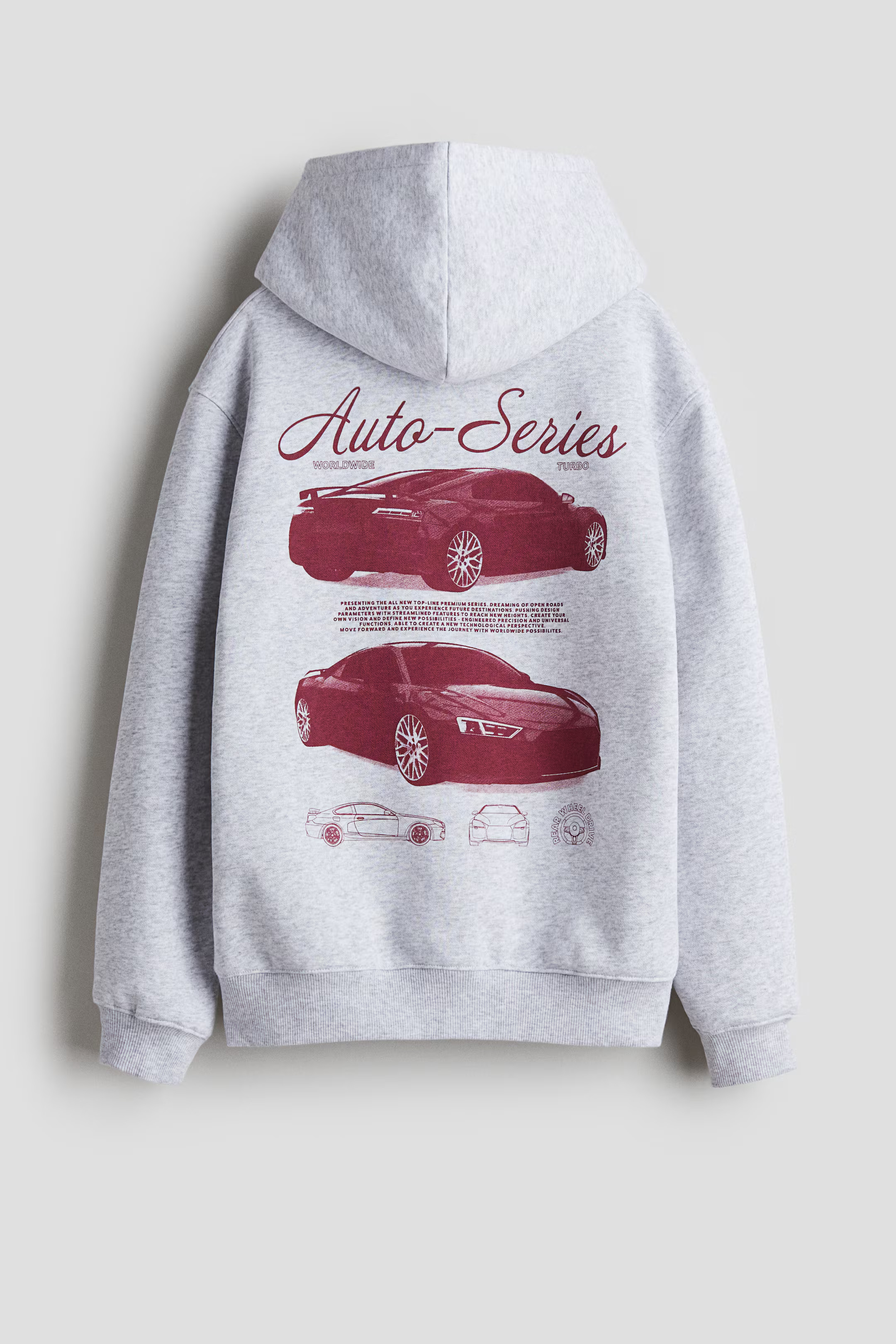 Hoodie - Grey marl/Cars - Kids | H&M GB | H&M (UK, MY, IN, SG, PH, TW, HK)