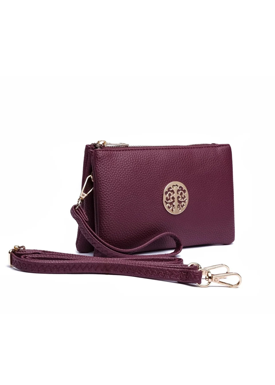 Raffaella Burgundy Clutch Purse | Matalan (UK)