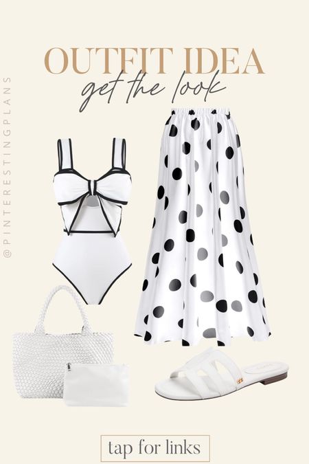 Outfit idea get the look 🙌🏻🙌🏻

Beach outfit, vacation, outfit, resort, wear, cover-up, swimsuit, bathing suit, woven bag 

#LTKstyletip #LTKshoecrush #LTKswim