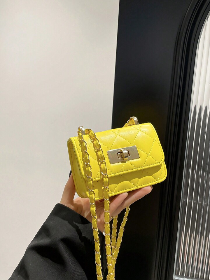 Mini Square Bag New Women Handbag Rhombus Quilted High-Grade Shoulder Bag Chain Woven Flap Small ... | SHEIN